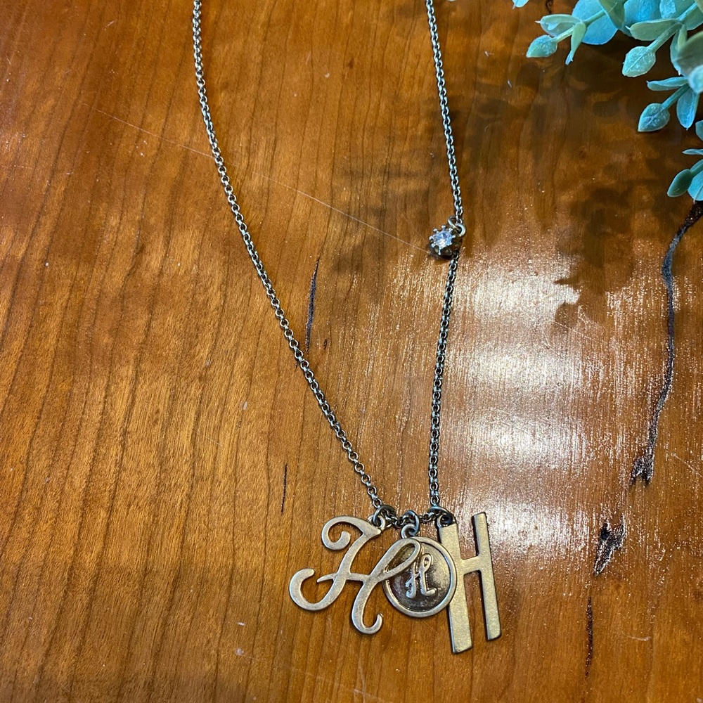 Gold letter H necklace